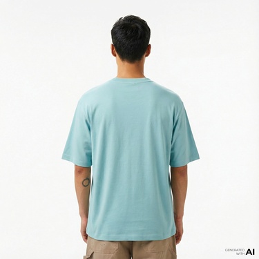  Converse Oversize Fit Erkek Mavi T-Shirt