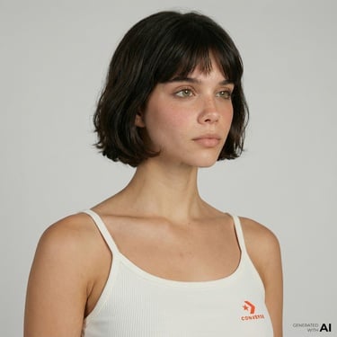  Converse Star Chevron Baskılı Kadın Beyaz T-Shirt