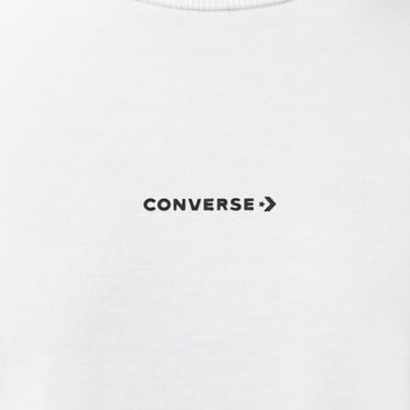  Converse Star Chevron Baskılı Oversize Fit Erkek Beyaz T-Shirt