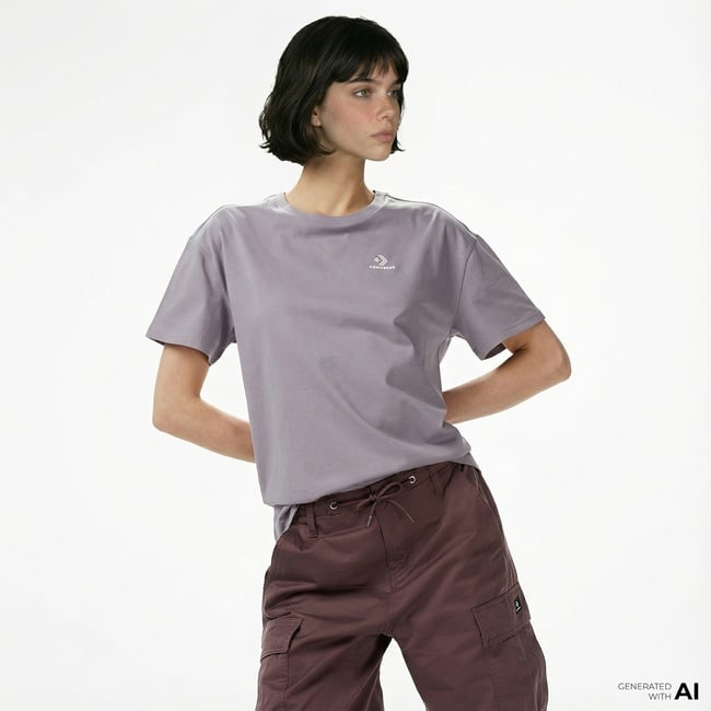  Converse Kadın Lila T-Shirt