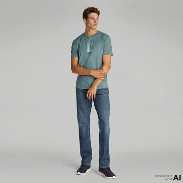  Calvin Klein Erkek Mavi T-Shirt