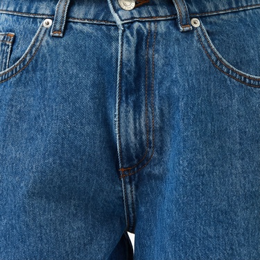  Lacoste Kadın Regular Fit Denim Koyu Mavi Şort