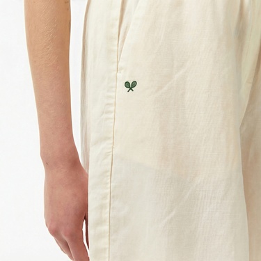  Lacoste Kadın Regular Fit Beyaz Bermuda Şort