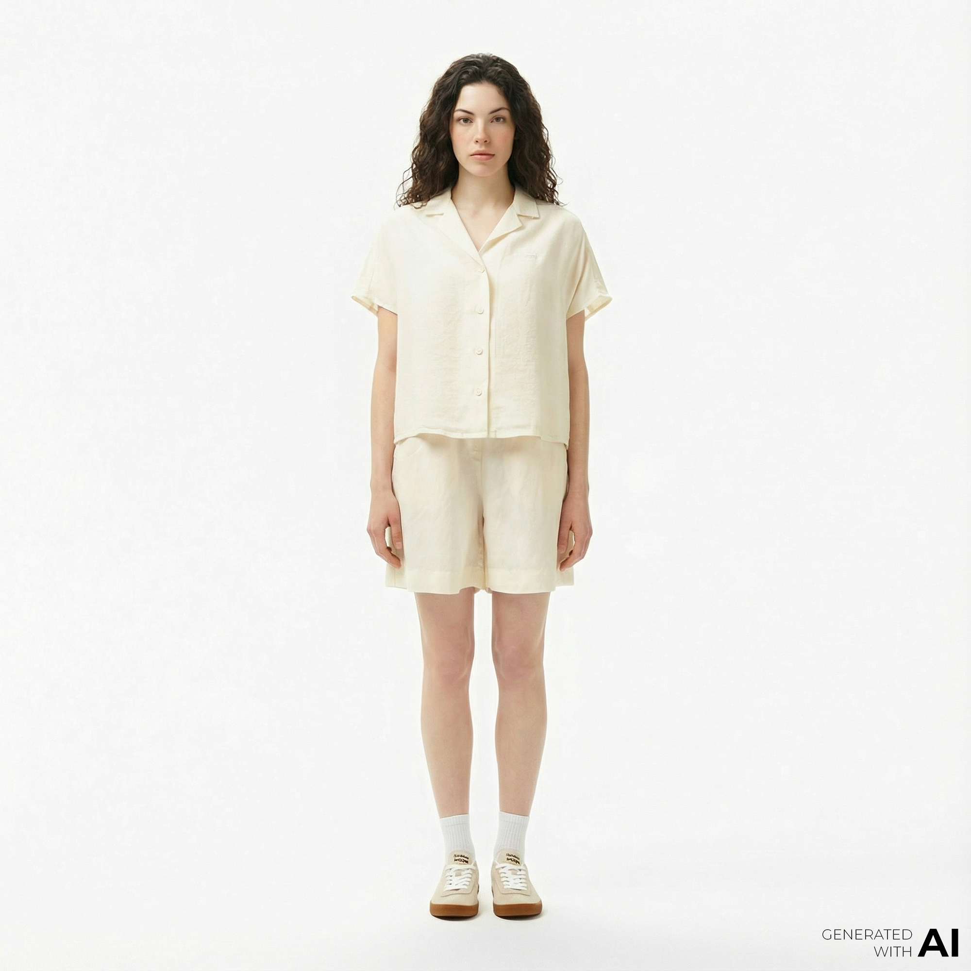  Lacoste Kadın Regular Fit Beyaz Bermuda Şort