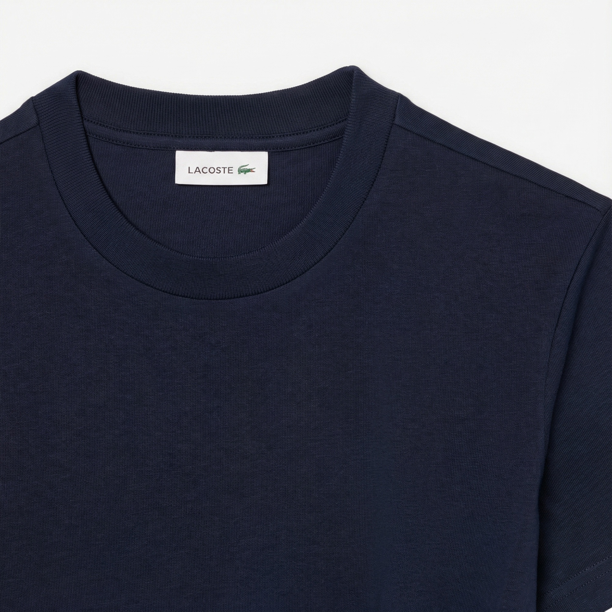 Lacoste Kadın Regular Fit Kısa Kollu Bisiklet Yaka Lacivert Elbise