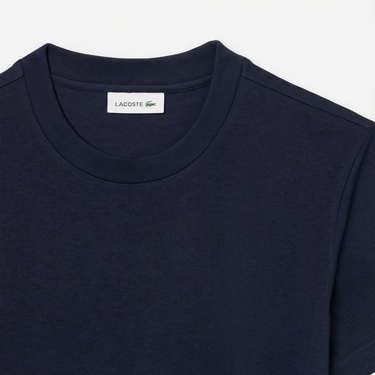  Lacoste Kadın Regular Fit Kısa Kollu Bisiklet Yaka Lacivert Elbise