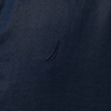  Nautica Erkek Lacivert Classic Fit Keten Gömlek