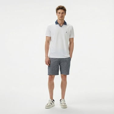  Nautica Erkek Beyaz Classic Fit Polo Yaka T-Shirt