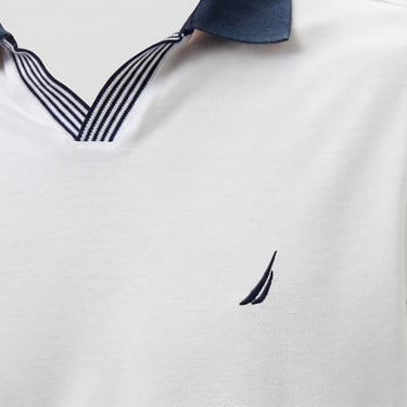  Nautica Erkek Beyaz Classic Fit Polo Yaka T-Shirt