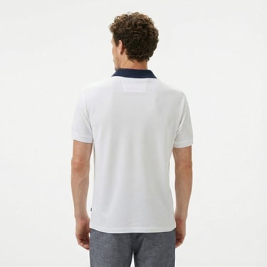  Nautica Erkek Beyaz Classic Fit Polo Yaka T-Shirt