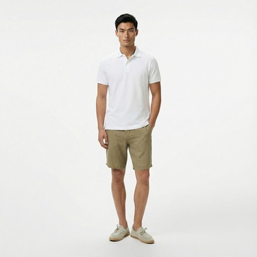  Nautica Erkek Beyaz Classic Fit Polo Yaka T-Shirt