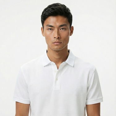  Nautica Erkek Beyaz Classic Fit Polo Yaka T-Shirt