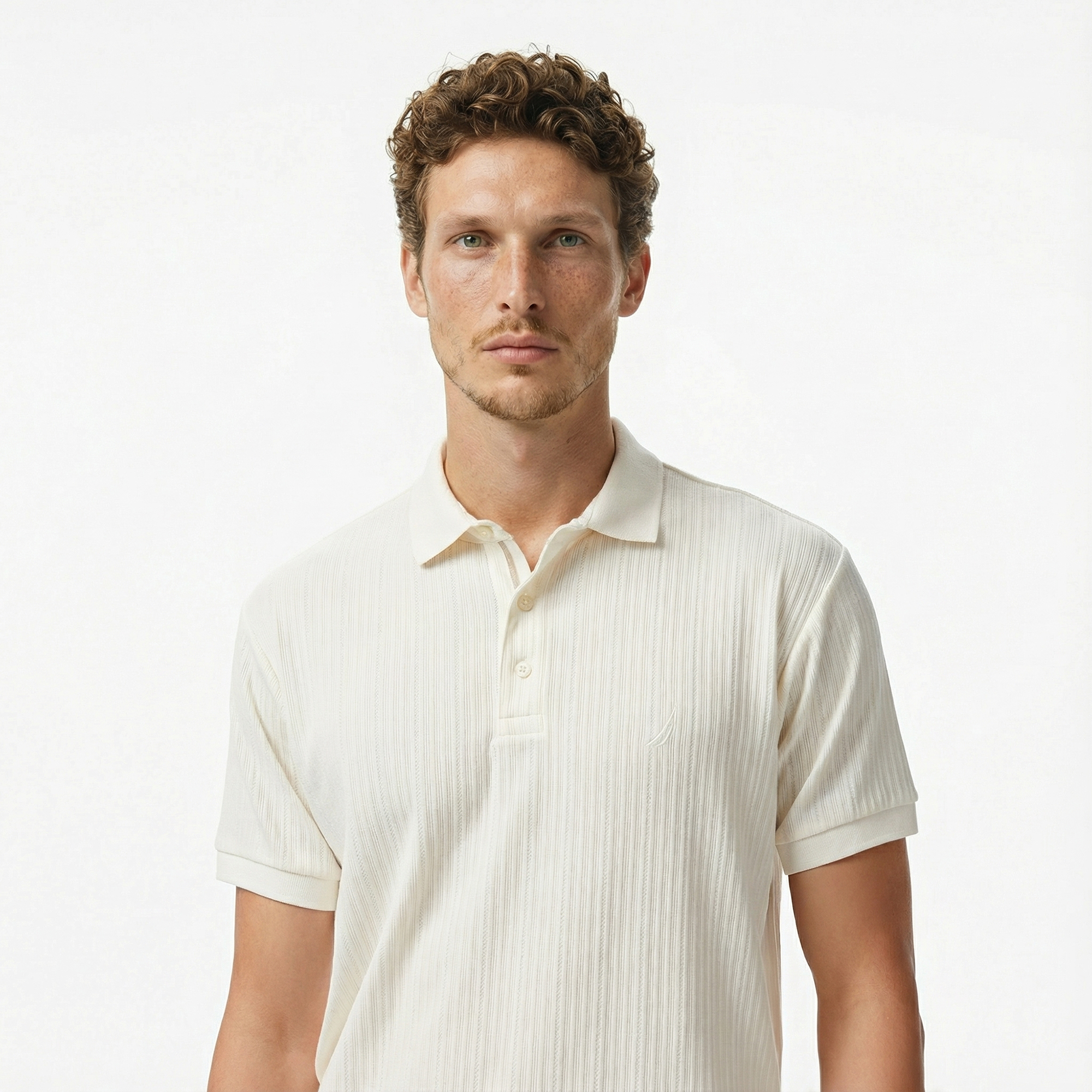  Nautica Erkek Krem Rengi Regular Fit Polo Yaka T-Shirt
