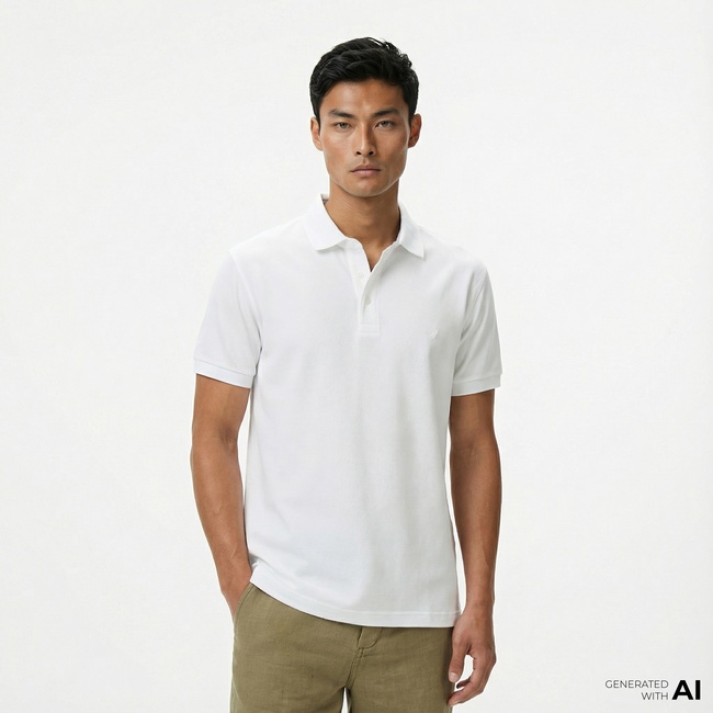  Nautica Erkek Beyaz Classic Fit Polo Yaka T-Shirt