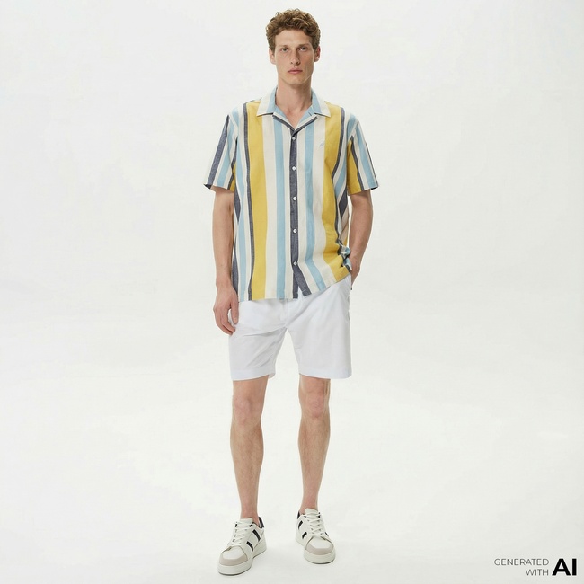  Nautica Erkek Beyaz Bermuda