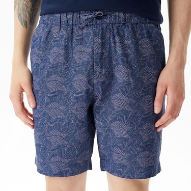  Nautica Erkek Lacivert Keten Bermuda