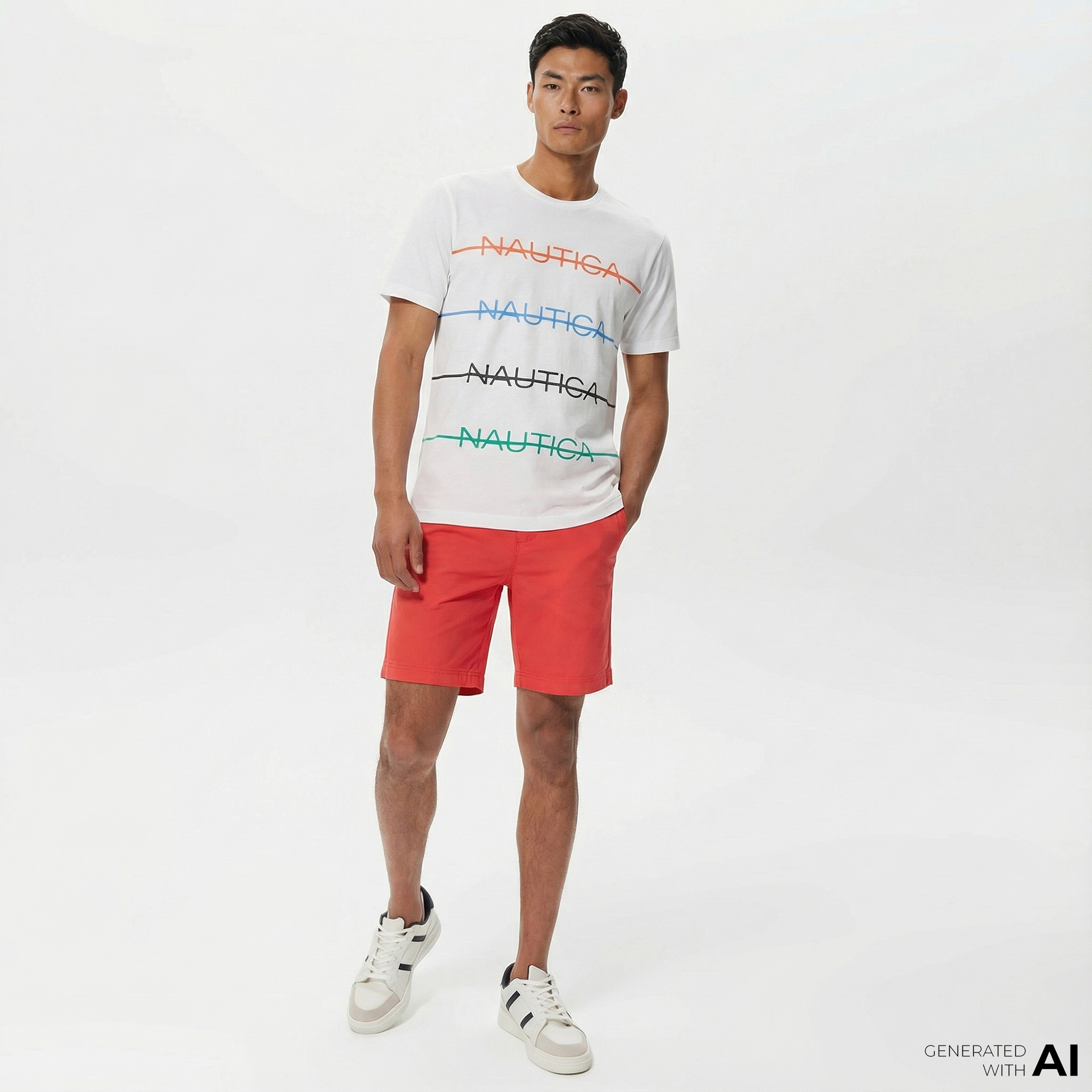  Nautica Erkek Kırmızı Bermuda