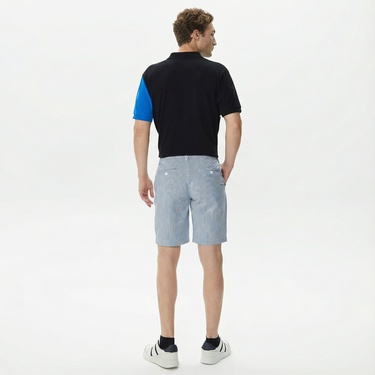  Nautica Erkek Mavi Çizgili Bermuda