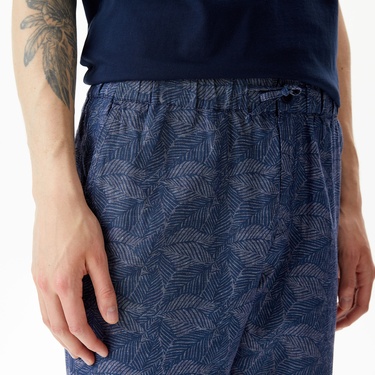  Nautica Erkek Lacivert Keten Bermuda