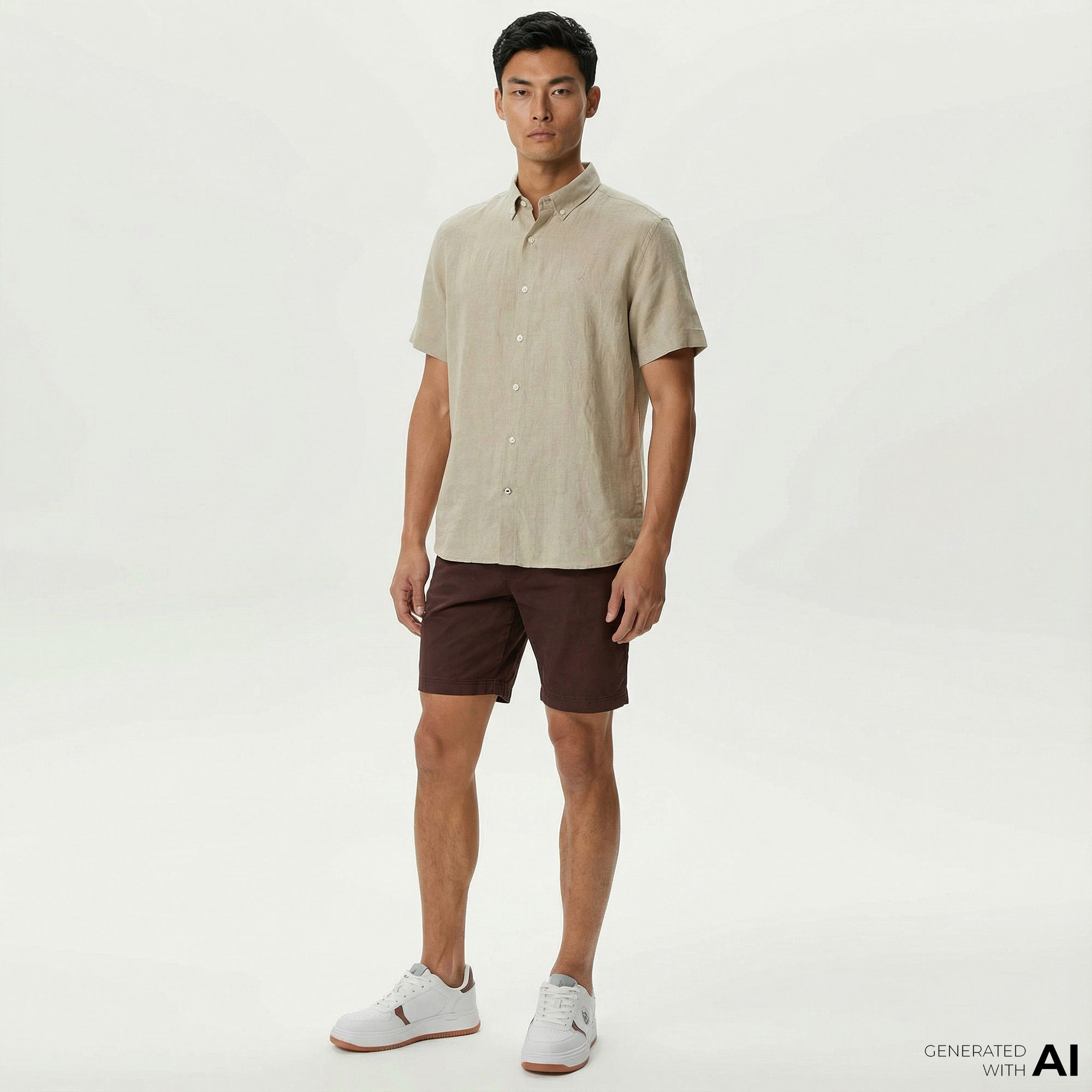  Nautica Erkek Kahverengi Slim Fit Bermuda