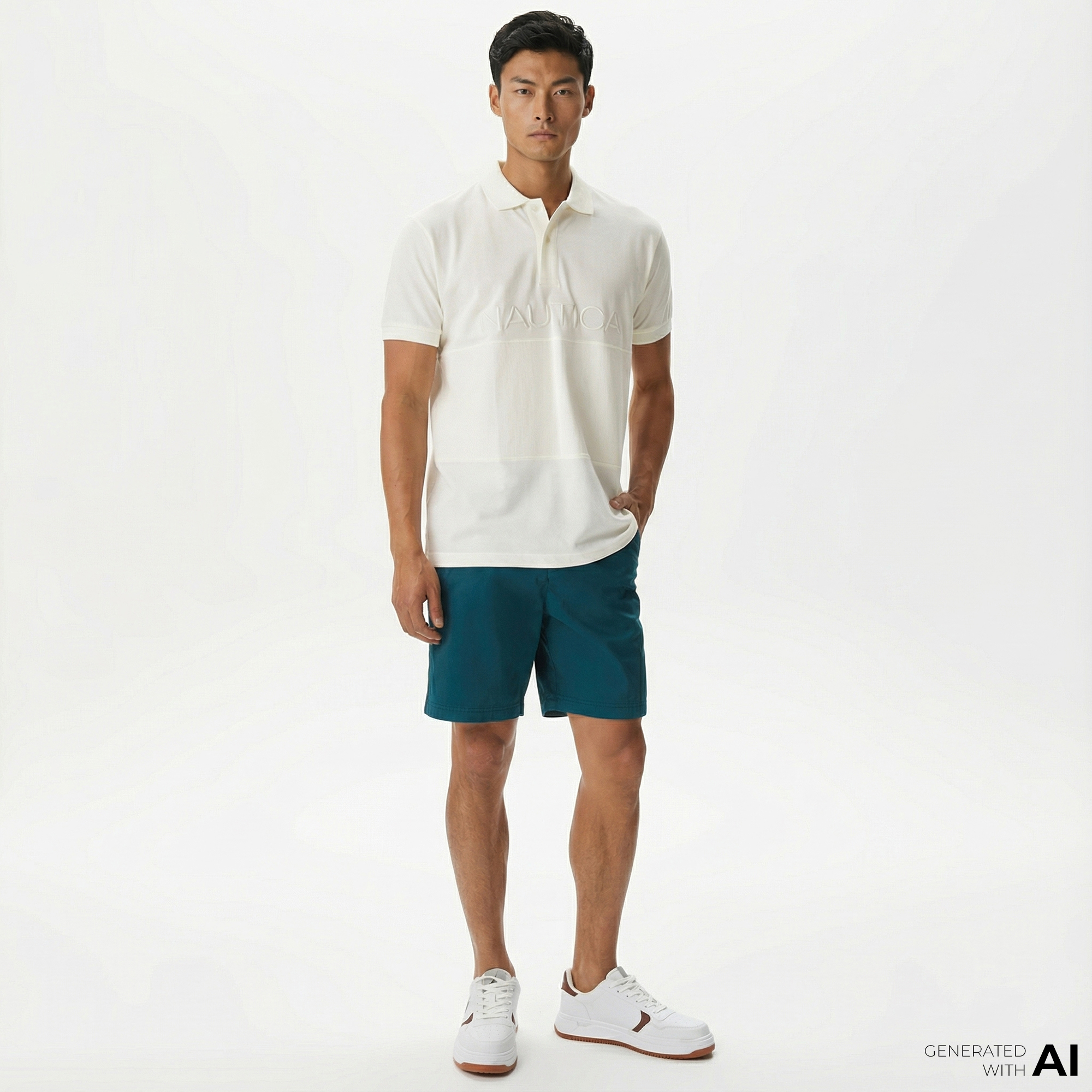  Nautica Erkek Yeşil Slim Fit Bermuda