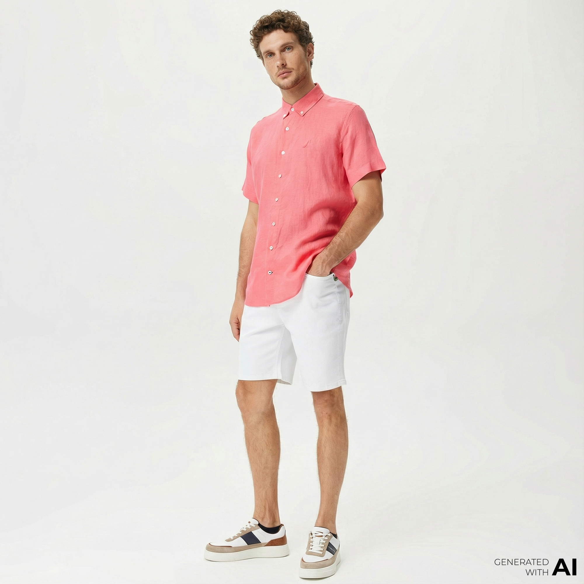  Nautica Erkek Beyaz Bermuda