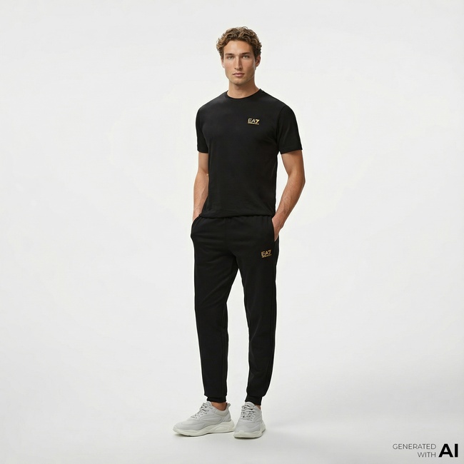  EA7 Erkek Siyah Eşofman Altı