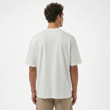  Armani Exchange Erkek Beyaz Bisiklet Yaka T-Shirt