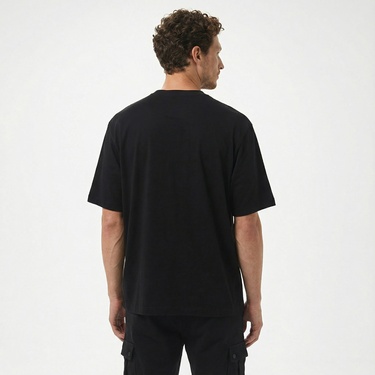  Armani Exchange Erkek Siyah Bisiklet Yaka T-Shirt