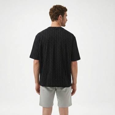  Armani Exchange Erkek Siyah Bisiklet Yaka T-Shirt