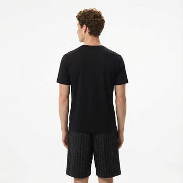  Armani Exchange Erkek Siyah Bisiklet Yaka T-Shirt