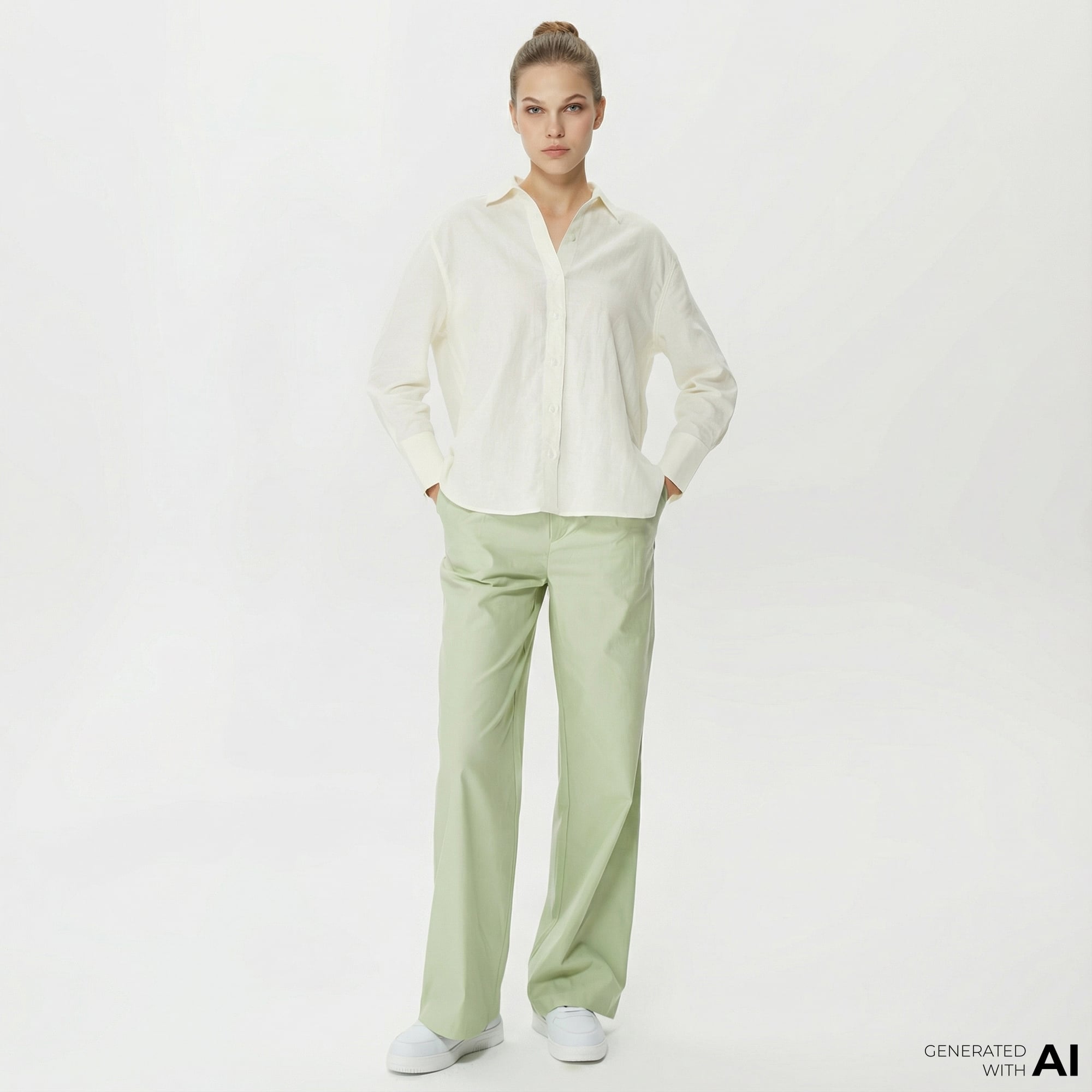  Nautica Kadın Yeşil Pantolon