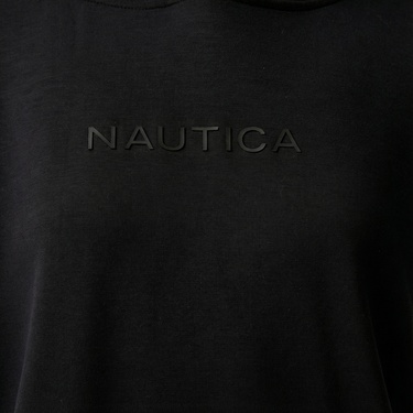  Nautica Kadın Siyah Relaxed Fit Kapüşonlu Sweatshirt
