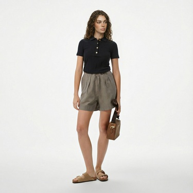  Nautica Kadın Siyah Regular Fit Polo