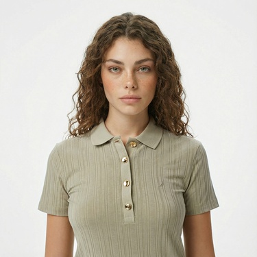  Nautica Kadın Yeşil Regular Fit Polo