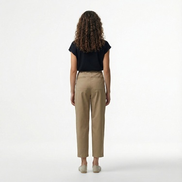  Nautica Kadın Kahverengi Regular Fit Pantolon