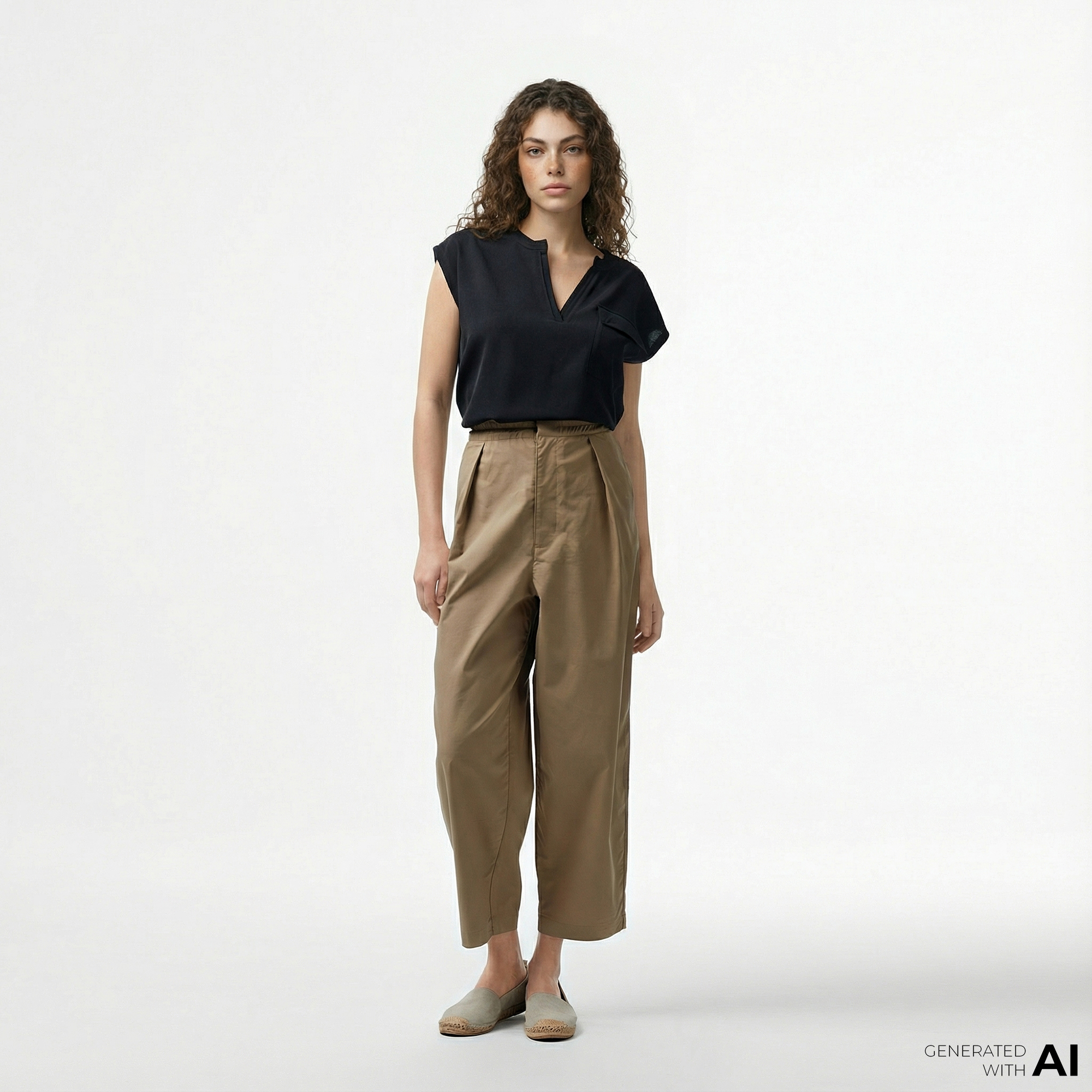  Nautica Kadın Kahverengi Regular Fit Pantolon