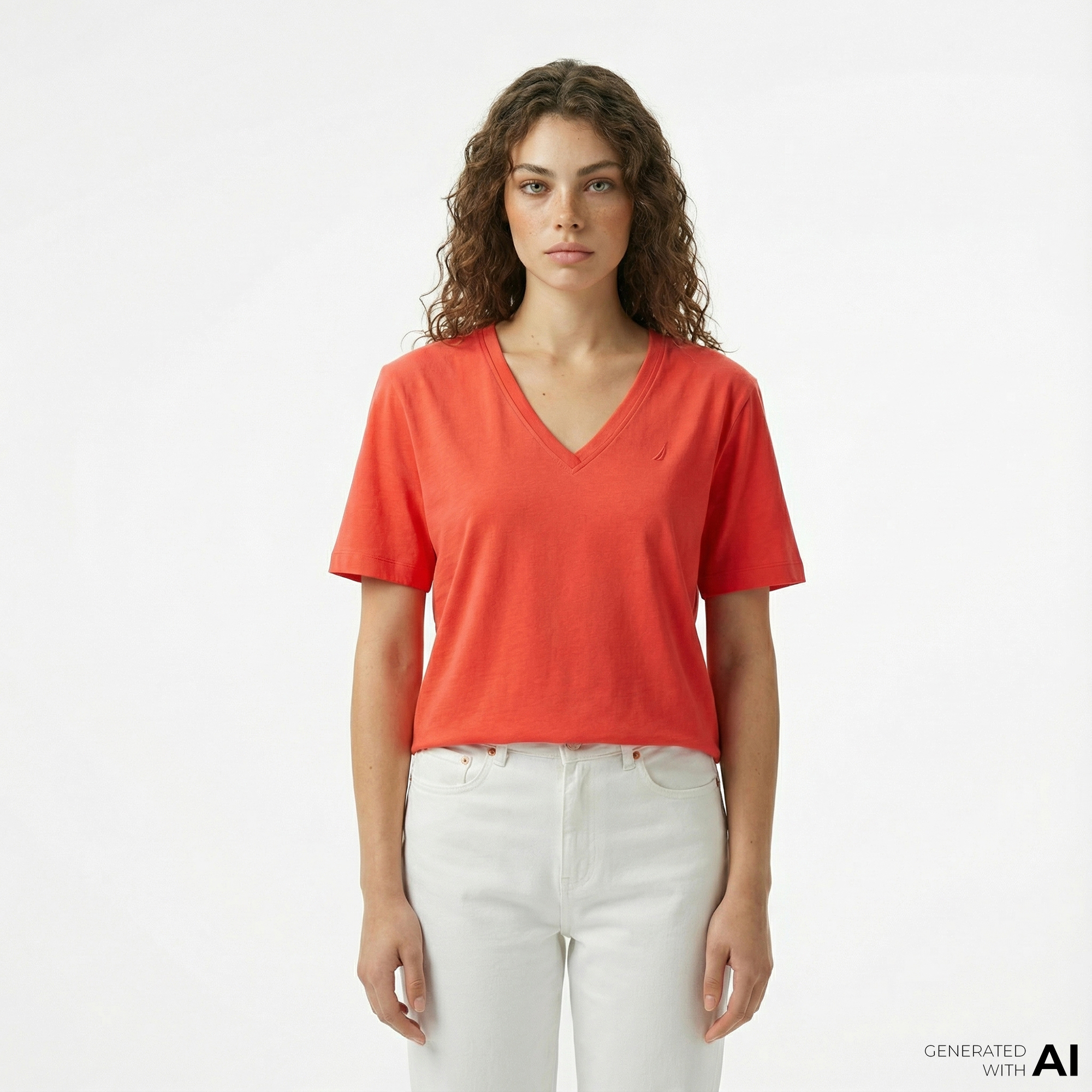  Nautica Kadın Kırmızı Regular Fit T-Shirt