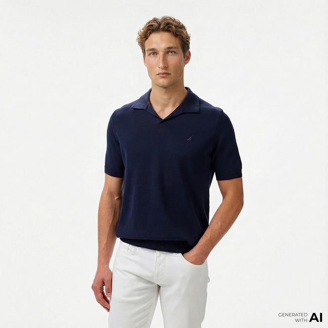  Nautica Erkek Lacivert Classic Fit Triko