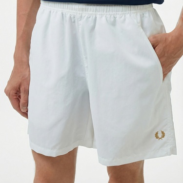  Fred Perry On Court Erkek Beyaz Şort