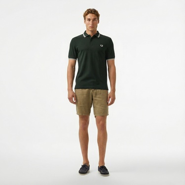  Fred Perry Twin Tipped Erkek Yeşil T-Shirt