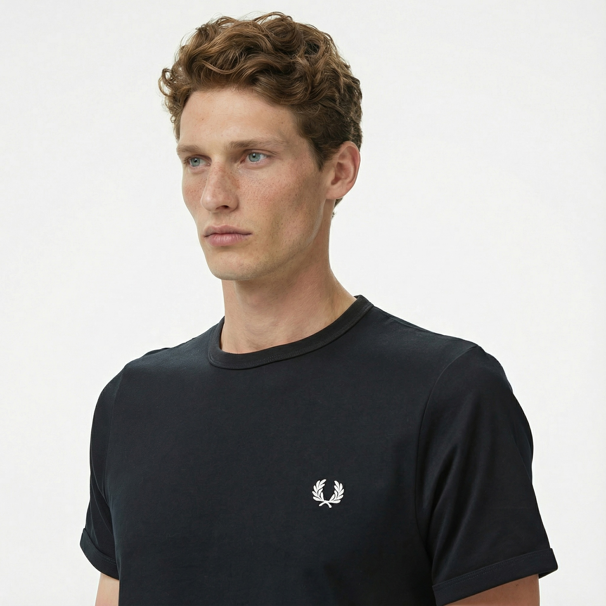 Fred Perry Ringer Erkek Siyah T-Shirt