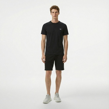  Fred Perry Ringer Erkek Siyah T-Shirt
