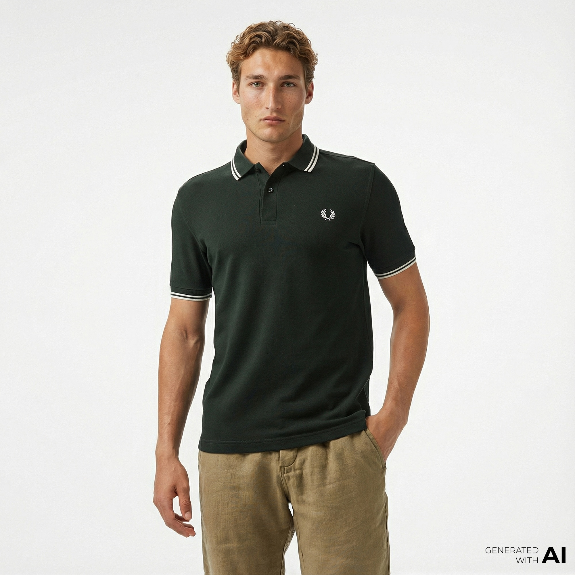 Fred Perry Twin Tipped Erkek Yeşil T-Shirt