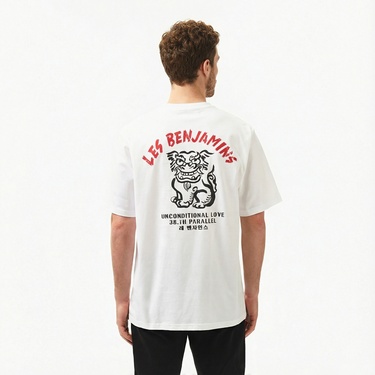 Les Benjamins Relaxed 031 Erkek Beyaz T-Shirt