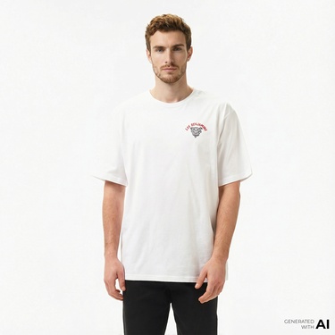  Les Benjamins Relaxed 031 Erkek Beyaz T-Shirt