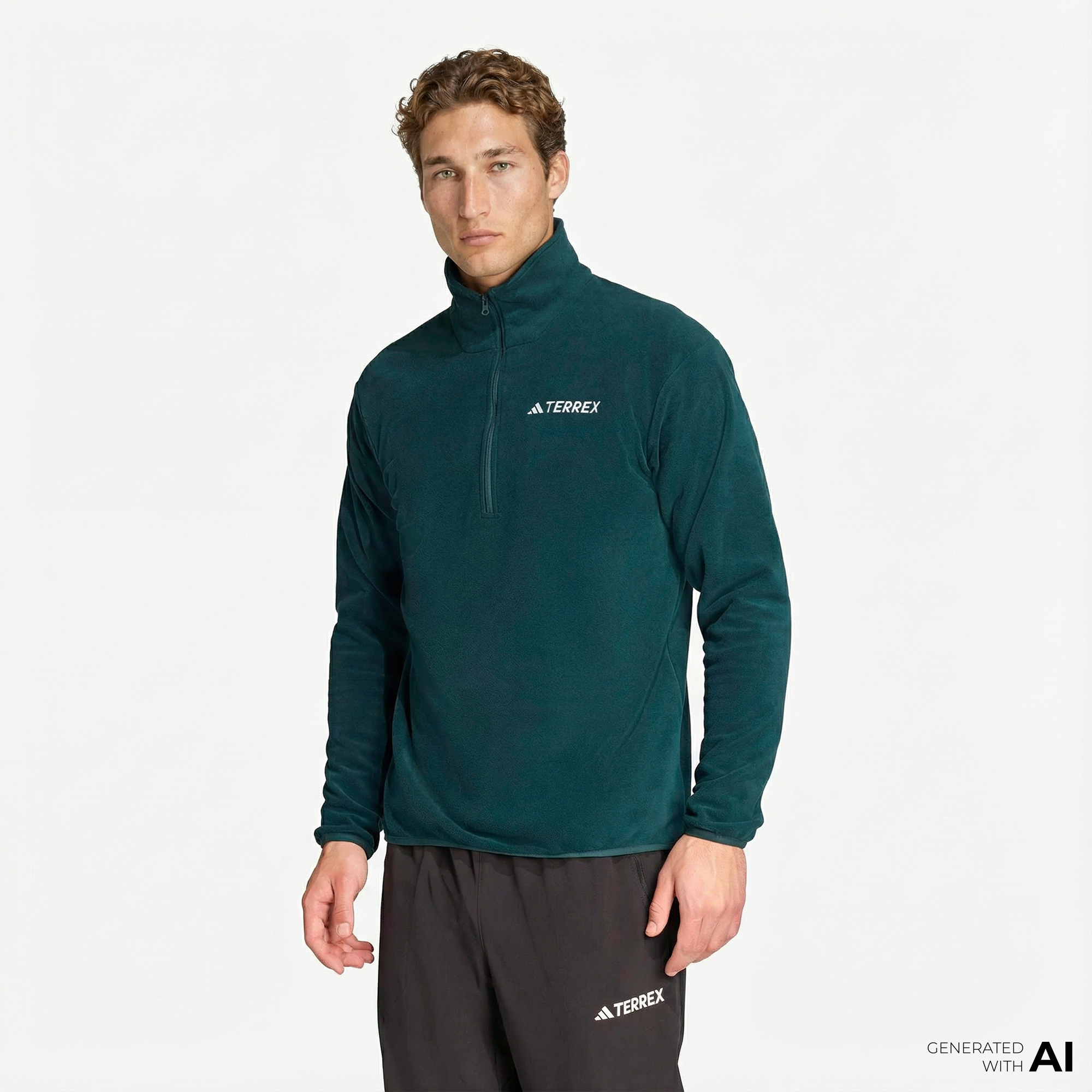  adidas Mountain Essentials Fleece Erkek Yeşil Polar