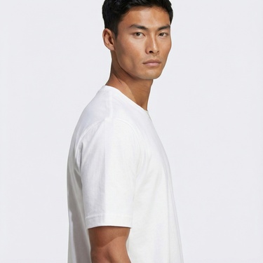  adidas Oversize Erkek Beyaz T-Shirt