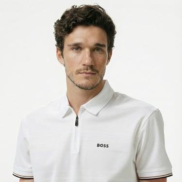  Boss Philix Pima Erkek Beyaz Polo