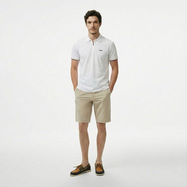  Boss Philix Pima Erkek Beyaz Polo
